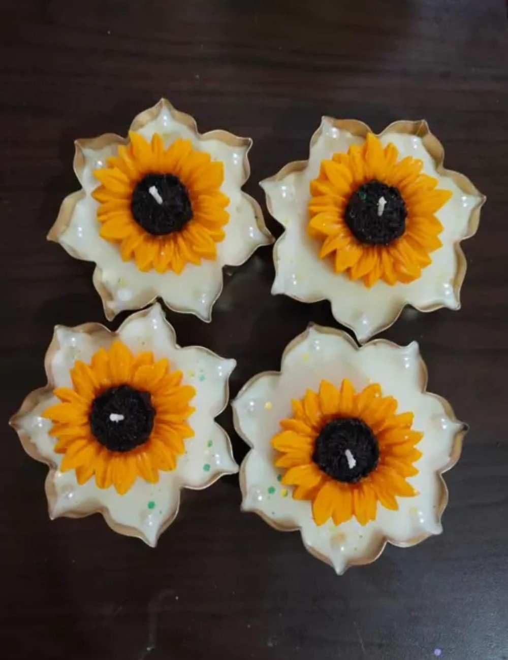 Sunflower Urli Candle Set